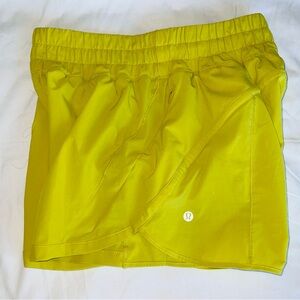 lululemon athletica Yellow Athletic Shorts Quick-Dry Lightweight HR size 6